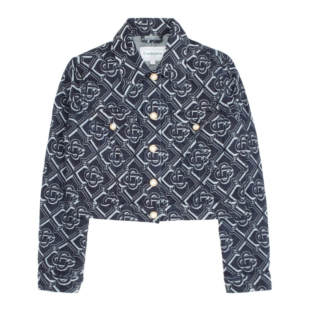 Casablanca Monogram Cropped 70s Denim Jacket